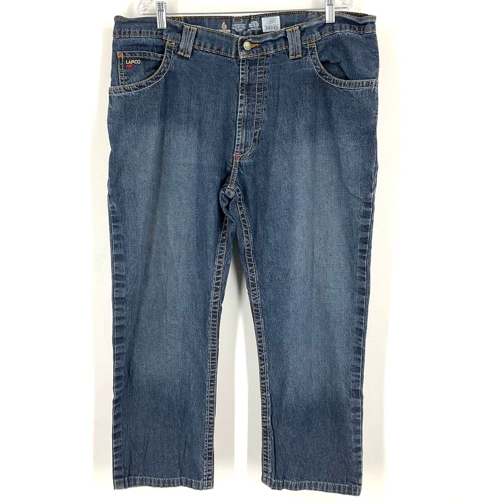 Lapco Flame Resistant Straight Leg‎ Jeans Blue Men's Size 40